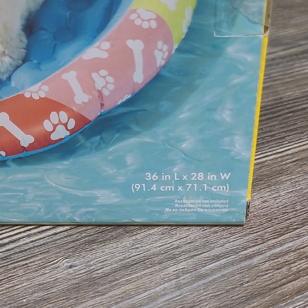 Multicolored Inflatable Pool Float for Small Pet - Picture 2 of 4